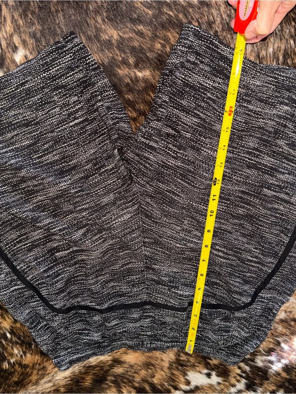 Men's Black & Gray Knit Shorts